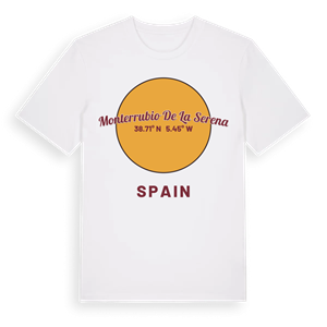 Monterrubio de la Serena cirkel t-shirt – ekologisk bomull t-shirt från Pinshirt