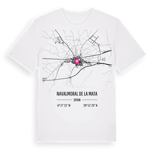 Navalmoral de la Mata karta t-shirt – ekologisk bomull t-shirt från Pinshirt