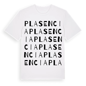 Plasencia ordlek t-shirt – ekologisk bomull t-shirt från Pinshirt