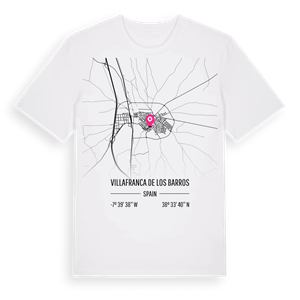 Villafranca de los Barros karta t-shirt – ekologisk bomull t-shirt från Pinshirt