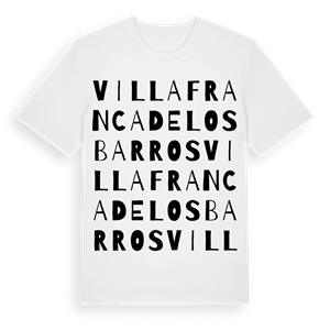 Villafranca de los Barros ordlek t-shirt – ekologisk bomull t-shirt från Pinshirt