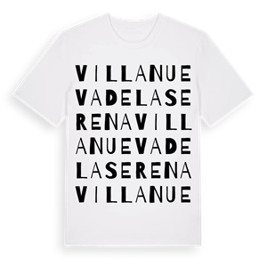 Villanueva de la Serena ordlek t-shirt – ekologisk bomull t-shirt från Pinshirt