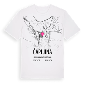 Čapljina karta t-shirt – ekologisk bomull t-shirt från Pinshirt