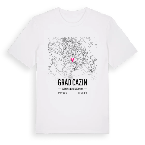 Grad Cazin karta t-shirt – ekologisk bomull t-shirt från Pinshirt