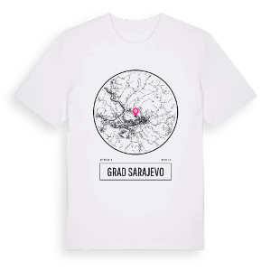 Grad Sarajevo t-shirt – ekologisk bomull t-shirt från Pinshirt