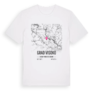 Grad Visoko karta t-shirt – ekologisk bomull t-shirt från Pinshirt