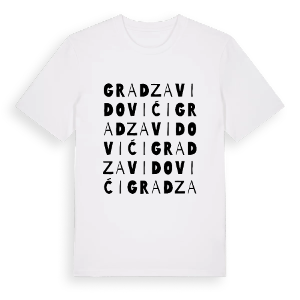 Grad Zavidovići ordlek t-shirt – ekologisk bomull t-shirt från Pinshirt