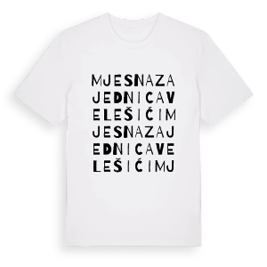 Mjesna zajednica Velešići ordlek t-shirt – ekologisk bomull t-shirt från PinShirt