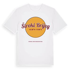 Široki Brijeg cirkel t-shirt – ekologisk bomull t-shirt från Pinshirt