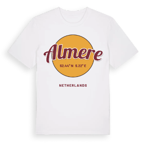 Almere cirkel t-shirt – ekologisk bomull t-shirt från Pinshirt