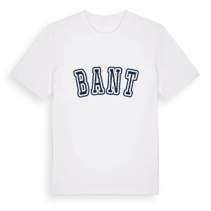 Bant college t-shirt – ekologisk bomull t-shirt från Pinshirt
