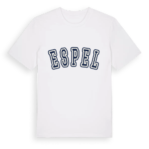 Espel college t-shirt – ekologisk bomull t-shirt från Pinshirt