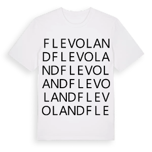 Flevoland ordlek t-shirt – ekologisk bomull t-shirt från Pinshirt