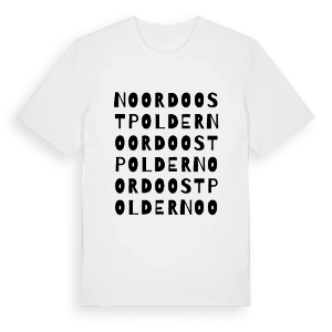 Noordoostpolder ordlek t-shirt – ekologisk bomull t-shirt från Pinshirt