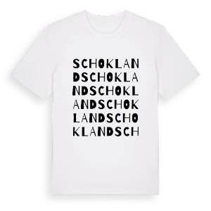 Schokland ordlek t-shirt – ekologisk bomull t-shirt från Pinshirt