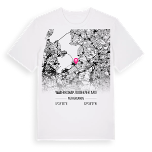 Waterschap Zuiderzeeland karta t-shirt – ekologisk bomull t-shirt från Pinshirt