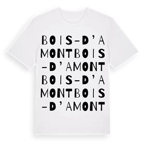 Bois-d’Amont ordlek t-shirt – ekologisk bomull t-shirt från Pinshirt