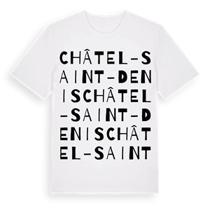 Châtel-Saint-Denis ordlek t-shirt – ekologisk bomull t-shirt från Pinshirt