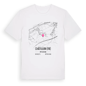 Châtillon (FR) karta t-shirt – ekologisk bomull t-shirt från Pinshirt