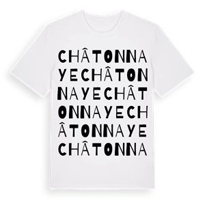 Châtonnaye ordlek t-shirt – ekologisk bomull t-shirt från Pinshirt