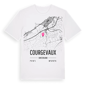 Courgevaux karta t-shirt – ekologisk bomull t-shirt från Pinshirt