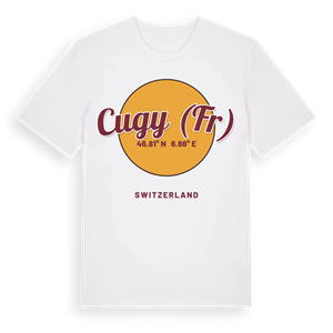 Cugy (FR) cirkel t-shirt – ekologisk bomull t-shirt från Pinshirt