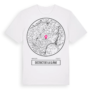 District de la Glâne t-shirt – ekologisk bomull t-shirt från Pinshirt