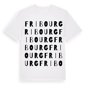 Fribourg ordlek t-shirt – ekologisk bomull t-shirt från Pinshirt