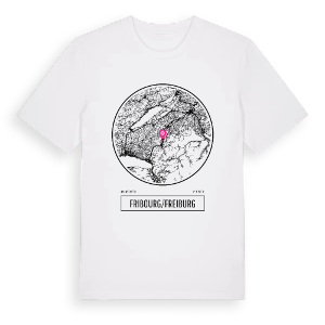 Fribourg/Freiburg t-shirt – ekologisk bomull t-shirt från Pinshirt