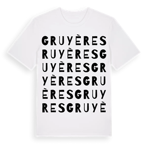 Gruyères ordlek t-shirt – ekologisk bomull t-shirt från Pinshirt