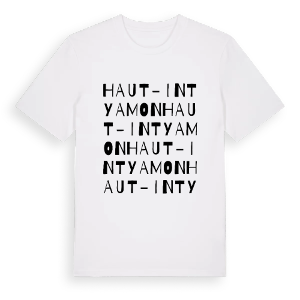 Haut-Intyamon ordlek t-shirt – ekologisk bomull t-shirt från Pinshirt