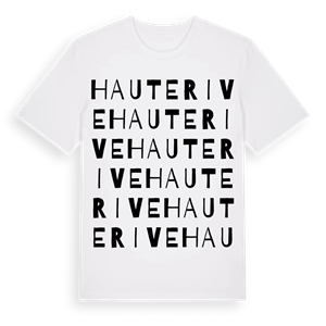Hauterive ordlek t-shirt – ekologisk bomull t-shirt från Pinshirt