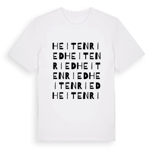 Heitenried ordlek t-shirt – ekologisk bomull t-shirt från Pinshirt