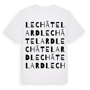 Le Châtelard ordlek t-shirt – ekologisk bomull t-shirt från Pinshirt