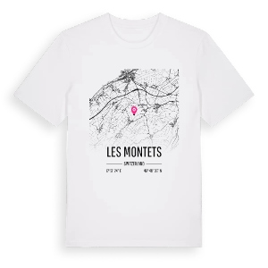 Les Montets karta t-shirt – ekologisk bomull t-shirt från Pinshirt