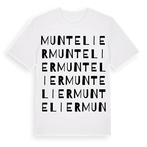 Muntelier ordlek t-shirt – ekologisk bomull t-shirt från Pinshirt
