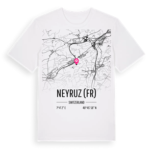 Neyruz (FR) karta t-shirt – ekologisk bomull t-shirt från Pinshirt
