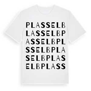 Plasselb ordlek t-shirt – ekologisk bomull t-shirt från Pinshirt
