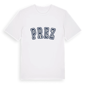 Prez college t-shirt – ekologisk bomull t-shirt från Pinshirt