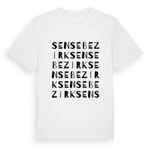 Sensebezirk ordlek t-shirt – ekologisk bomull t-shirt från Pinshirt