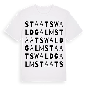 Staatswald Galm ordlek t-shirt – ekologisk bomull t-shirt från Pinshirt
