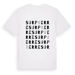 Surpierre ordlek t-shirt – ekologisk bomull t-shirt från Pinshirt