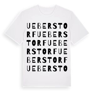 Ueberstorf ordlek t-shirt – ekologisk bomull t-shirt från Pinshirt