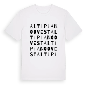 Altipiano Ovest ordlek t-shirt – ekologisk bomull t-shirt från Pinshirt