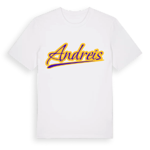 Andreis baseball t-shirt – ekologisk bomull t-shirt från Pinshirt