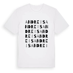 Andreis ordlek t-shirt – ekologisk bomull t-shirt från Pinshirt