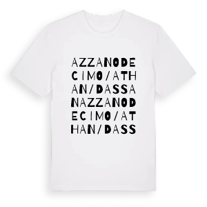 Azzano Decimo / Athan / Dassan ordlek t-shirt – ekologisk bomull t-shirt från Pinshirt