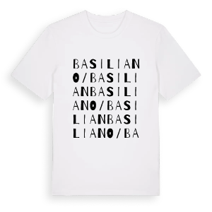 Basiliano / Basilian ordlek t-shirt – ekologisk bomull t-shirt från Pinshirt