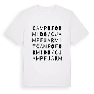 Campoformido / Cjampfuarmit ordlek t-shirt – ekologisk bomull t-shirt från Pinshirt