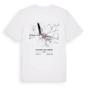 Cervignano del Friuli / Çarvignan karta t-shirt – ekologisk bomull t-shirt från Pinshirt